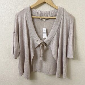 ⭐️SALE⭐️ Loft Sweater Cardigan Size Medium Short Sleeve Tie Front New With Tags